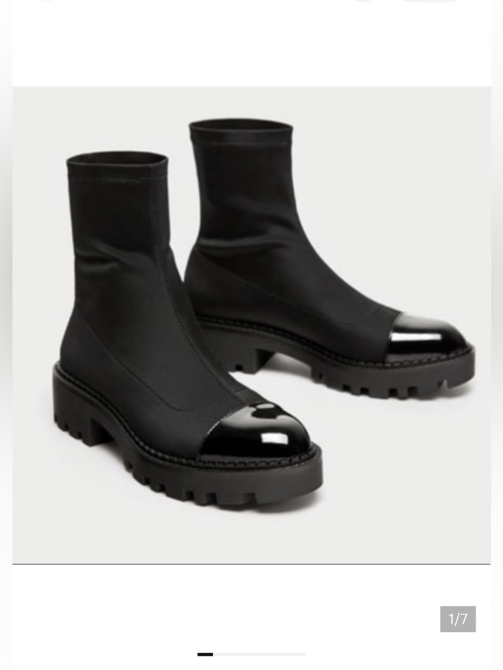 Zara Trafaluc Military sock boot size 36